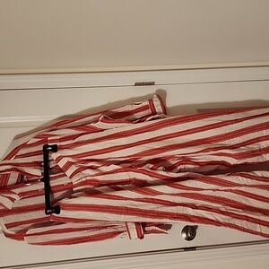 Old Navy Red and Cream Striped Shirt